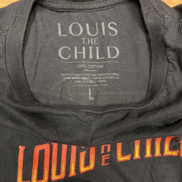 Louis The Child Mens Black Cotton Crew Neck Graphic Long Sleeve T-Shirt Large - Picture 6 of 7